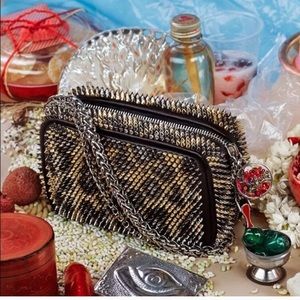 Christian Louboutin Black and Gold Crossbody Bag